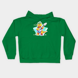 musician dino Kids Hoodie